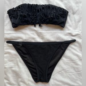 Black Fringe Bikini